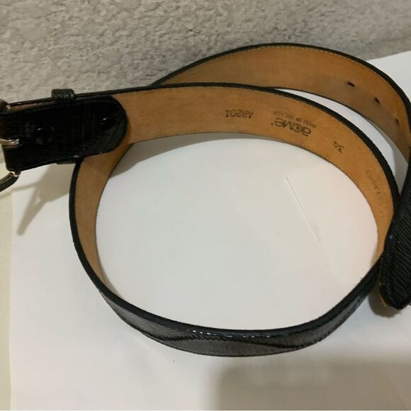 ACME Genuine Lizard Belt black